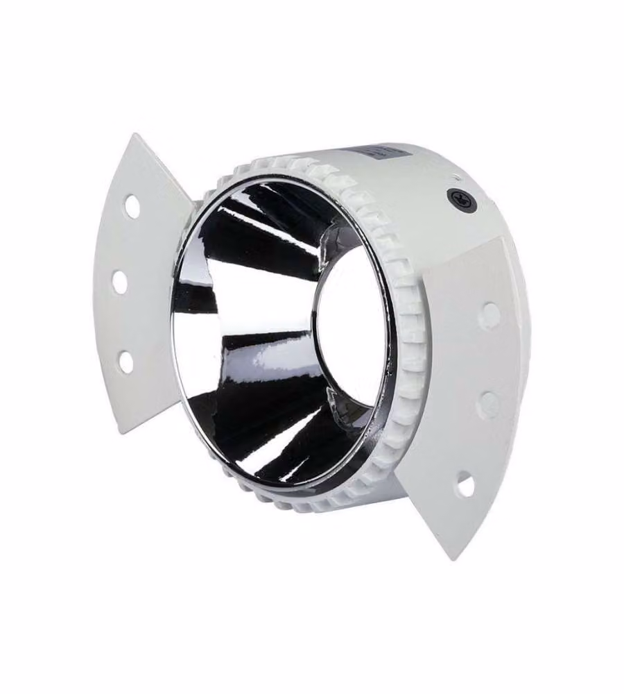 Portafaretto LED da Incasso Rotondo GU10 Colore Bianco e Cromato