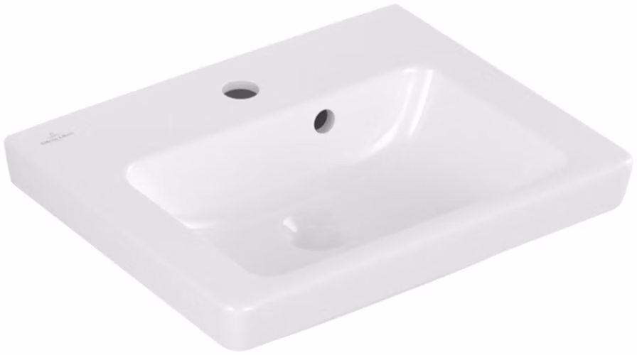 Villeroy & Boch Subway 2.0 lave-mains, 1 trou pour robinet, avec trop-plein, 450x370mm, 731545R1, 731545R1
