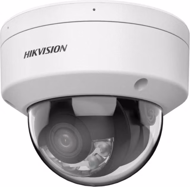 Telecamera di sorveglianza dome Hikvision 4MP Smart Hybrid Light ColorVu IP PoE bianca DS-2CD2147G2H-LIeF