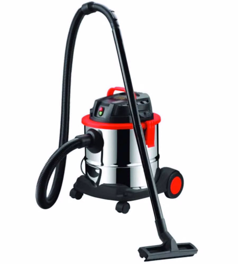 Excel Aspirapolvere Inox 20L 1300W con Ruote Piroettanti e Accessori