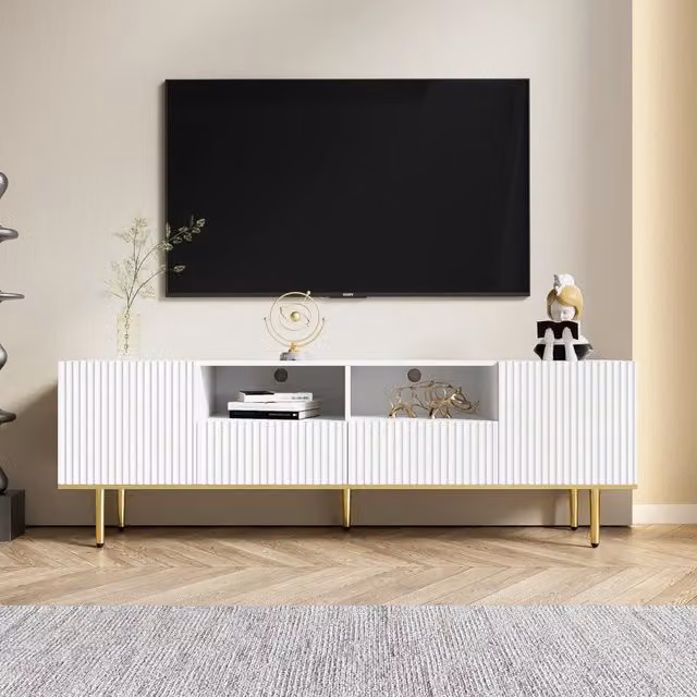 Mobile TV moderno - Zephmum- Piedi e bordo dorati