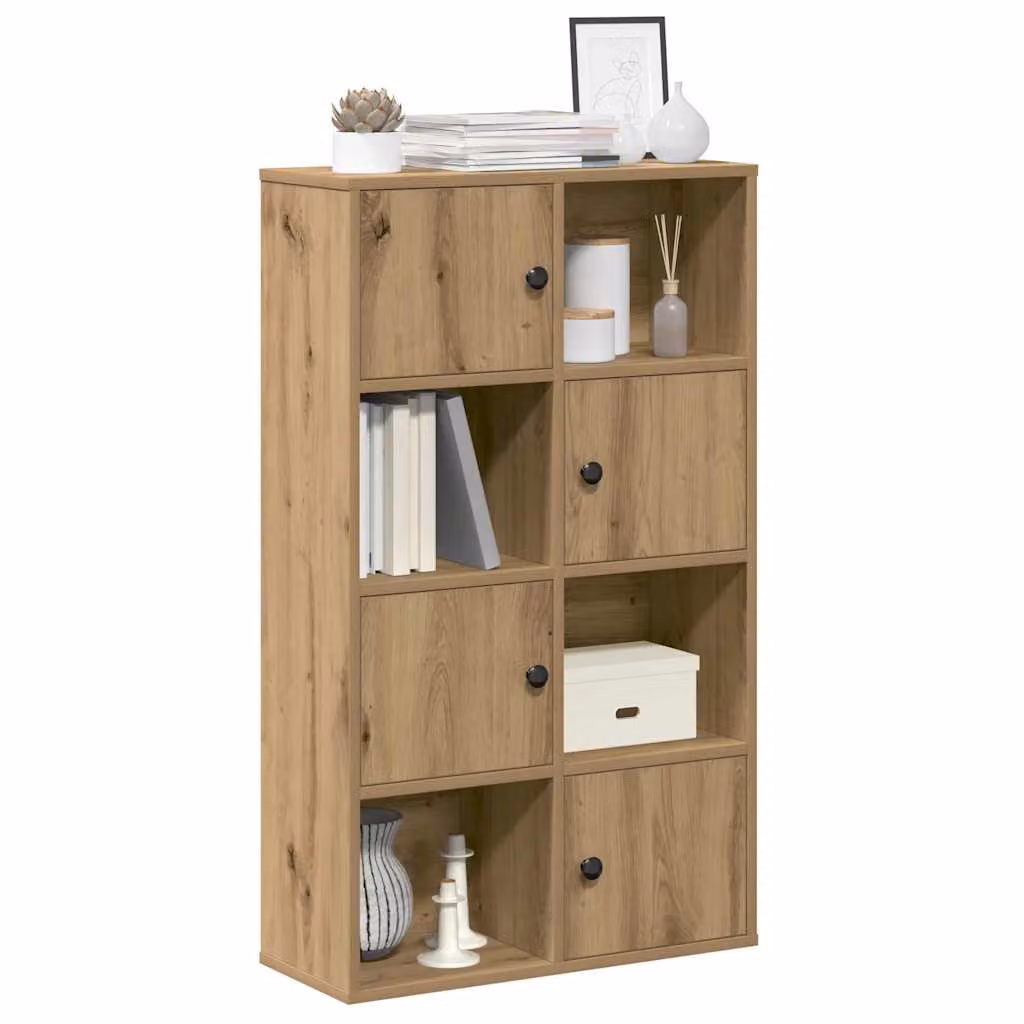 Libreria moderna vidaXL in legno multistrato marrone con pannello posteriore L: 60 cm, P: 24 cm, H: 101,5 cm