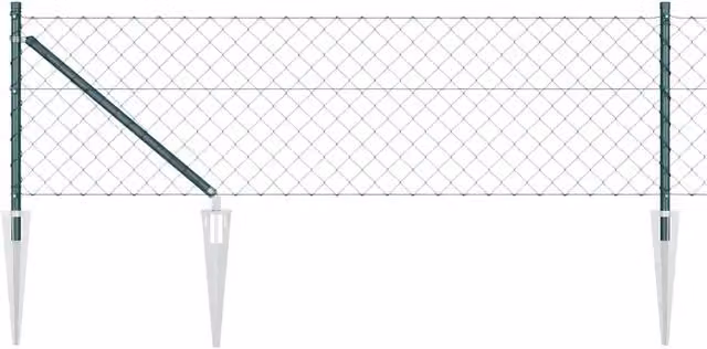 Palo della recinzione | Pannello per recinzione Verde 0,8 x 25 m (rete 60 x 60 mm)
