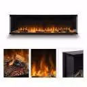 Adam Sahara camino elettrico da 51", completamente da incasso per parete multimediale, effetto fiamma LED 3D, potenza 1/2 kW, 7 colori della fiamma, t