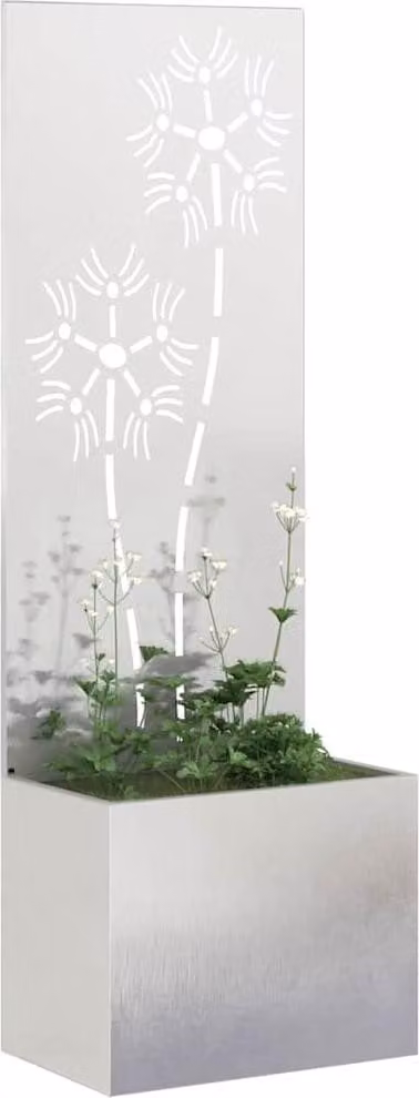 Schermo per privacy in giardino Floreale Argento 50 x 150 cm