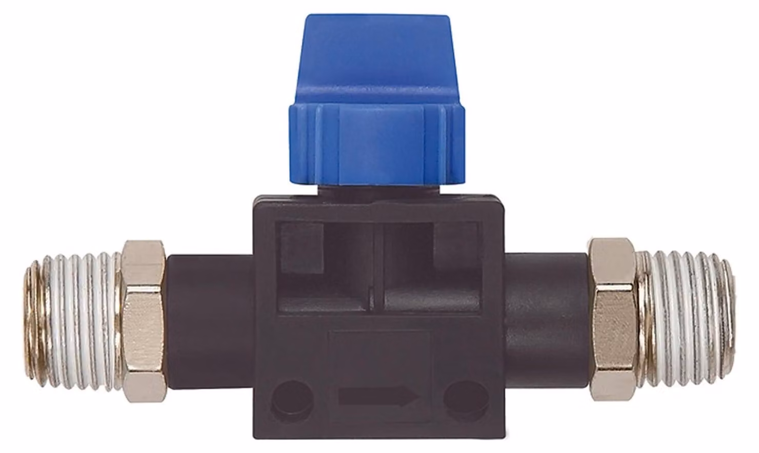Valvola Riegler a 3/2 vie "Serie blu", AG/AG R 3/8, rivestimento del filetto
