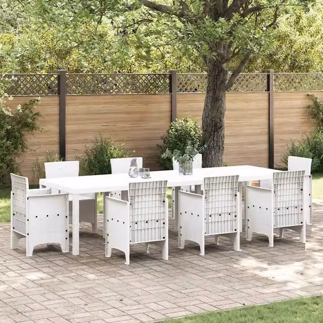 Tavolo da Giardino Bianco 300 x 100 x 73 cm polyrattan 3378522