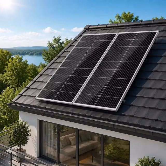 200W Solar Panel 2-Pack 12V Monocrystalline Solar Module Plus Charge Controller 16.66A Solar System Conversion Rate Of 23% Compatible With AGM, GEL, FLD, And Li-ion Batteries Ideal For Motorhomes, Yachts, And Caravans