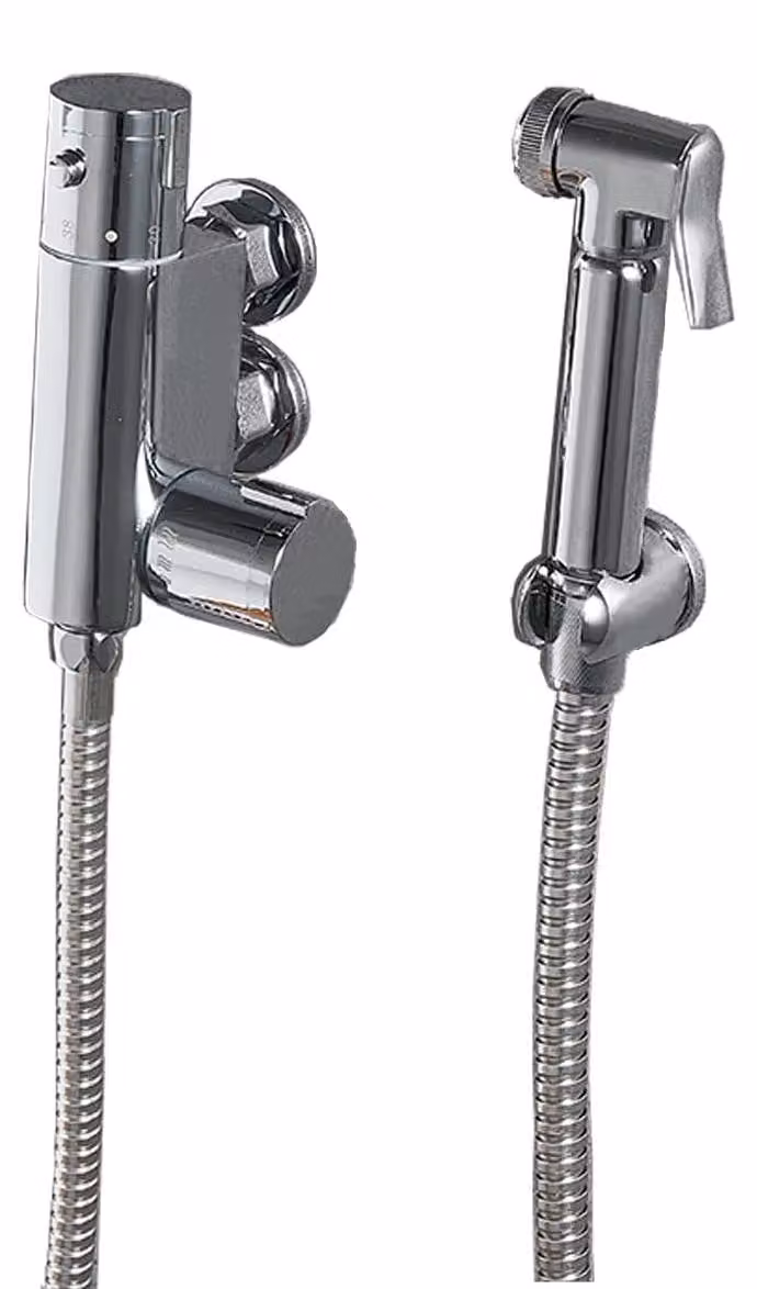Rubinetto per bidet con valvola termostatica, cromato