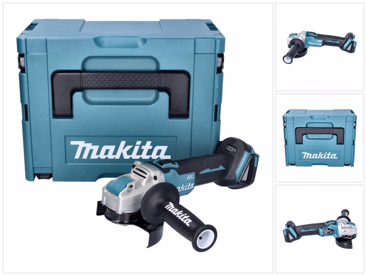Makita DGA 521 ZX1J Smerigliatrice angolare a batteria 18 V 125 mm X-LOCK Brushless + Makpac - senza batteria, senza caricabatterie