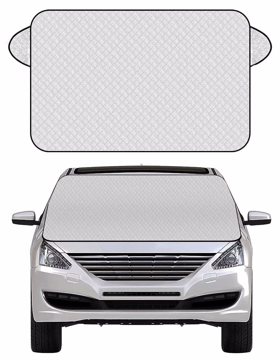 Copertura per parabrezza auto, ultra-spessa, pieghevole, protezione per tutte le stagioni, dimensioni 140x95 cm