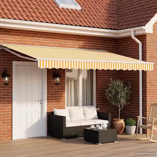 Tenda retrattile manuale Arancione 4,5 × 3 m 3420289