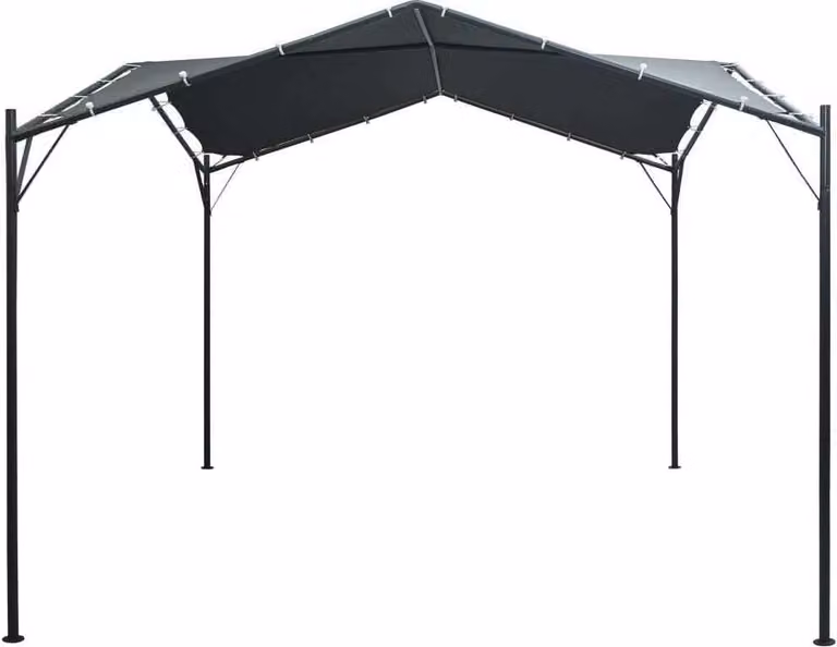 Gazebo Padiglione Tenda Tettoia 3x3 m Acciaio Antracite