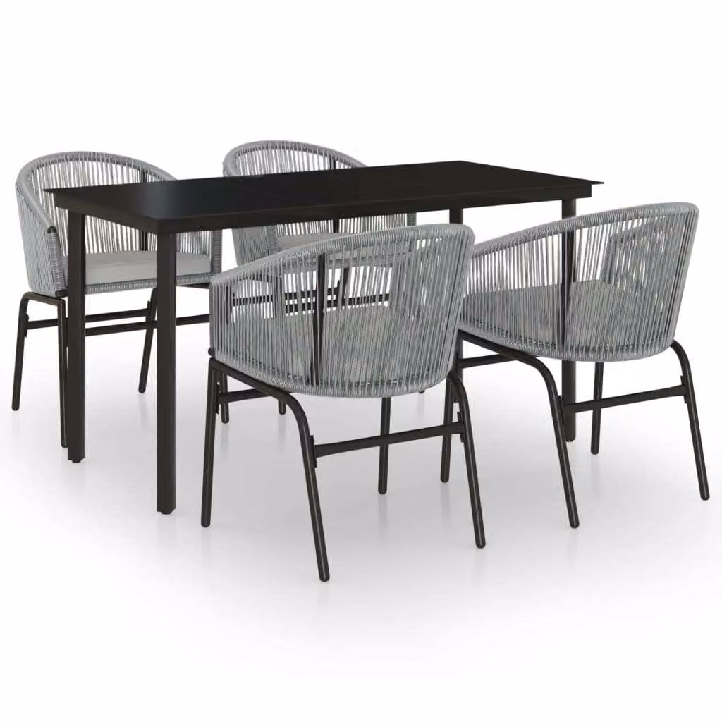 Set Mobili da Pranzo per Giardino 5 pz Antracite