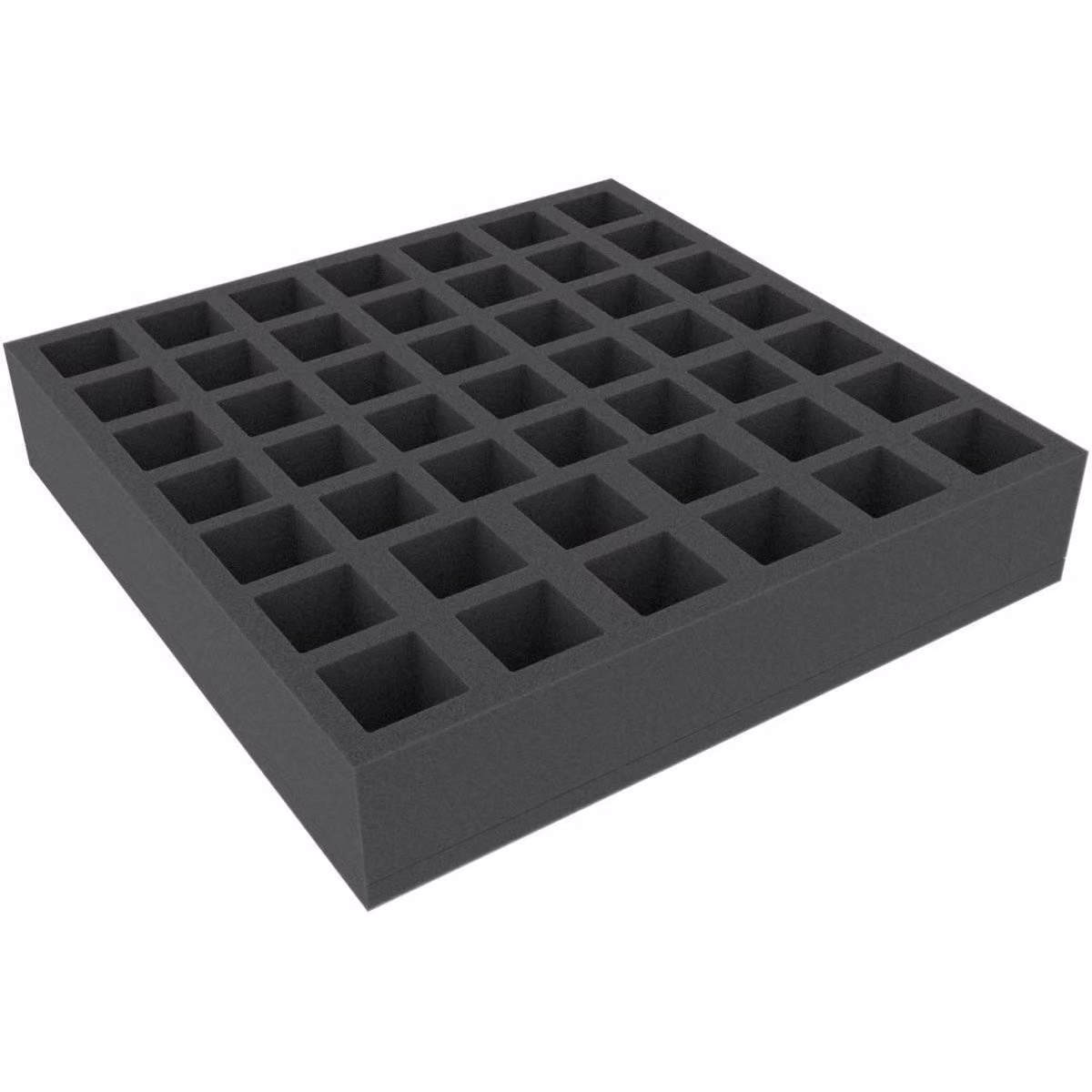 Inserto in schiuma a 47 scomparti, 285x285x55 mm, per giochi da tavolo