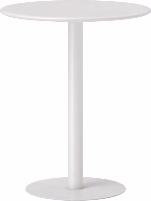 Tavolo da cucina rotondo HOMCOM in metallo bianco per 2 persone, design moderno, Ø60 x H72 cm