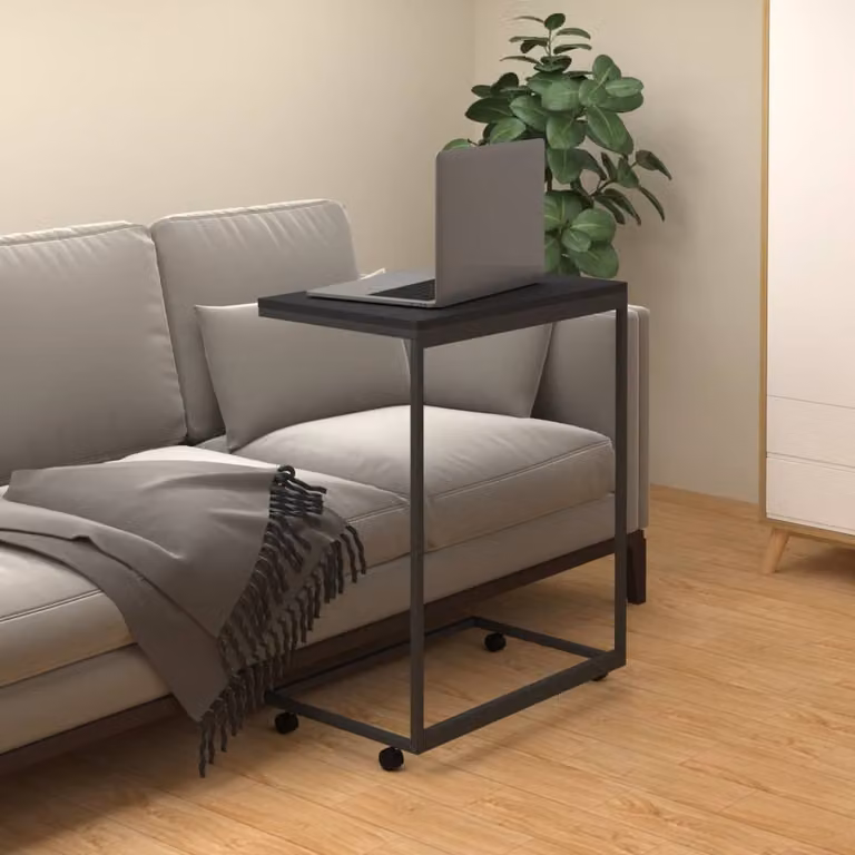 Maison Exclusive - Tavolino con rotelle Nero 55x35x70 cm Materiale legnoso