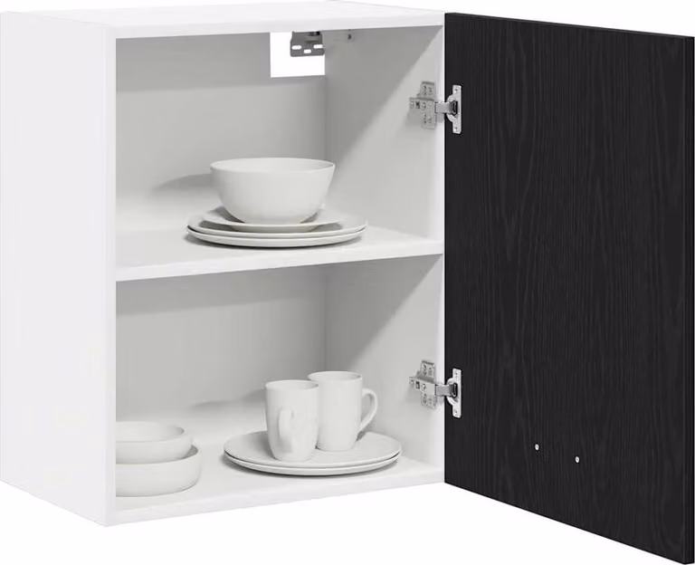 Armadio pensile Lyon 2 pcs Rovere Nero 50 x 31 x 60 cm