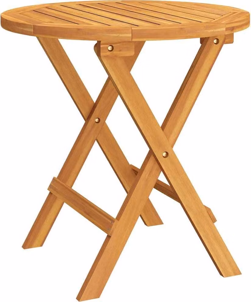 Tavolo da Bistrot Ø46x47 cm in Legno Massello di Acacia