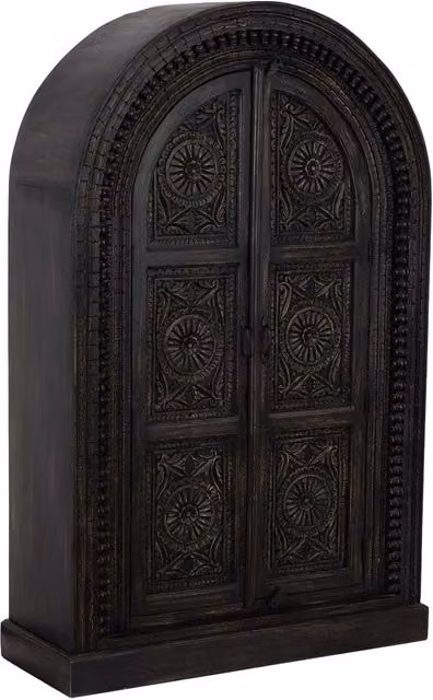 Armadio moderno in legno nero opaco WANDERLUST DECO L: 112 cm, P: 41 cm, H: 181 cm – 1