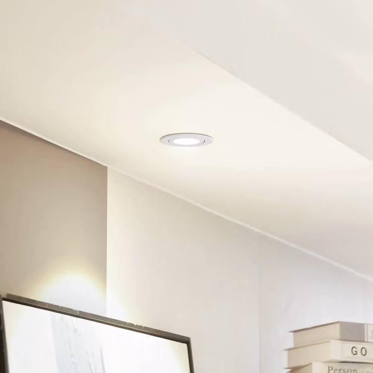 Arcchio Faretto a LED Jyra, bianco, 3.000K Jyra Arcchio, dimmerabile, Bianco / Opale, Soggiorno / Sala da pranzo, Alluminio, Moderno