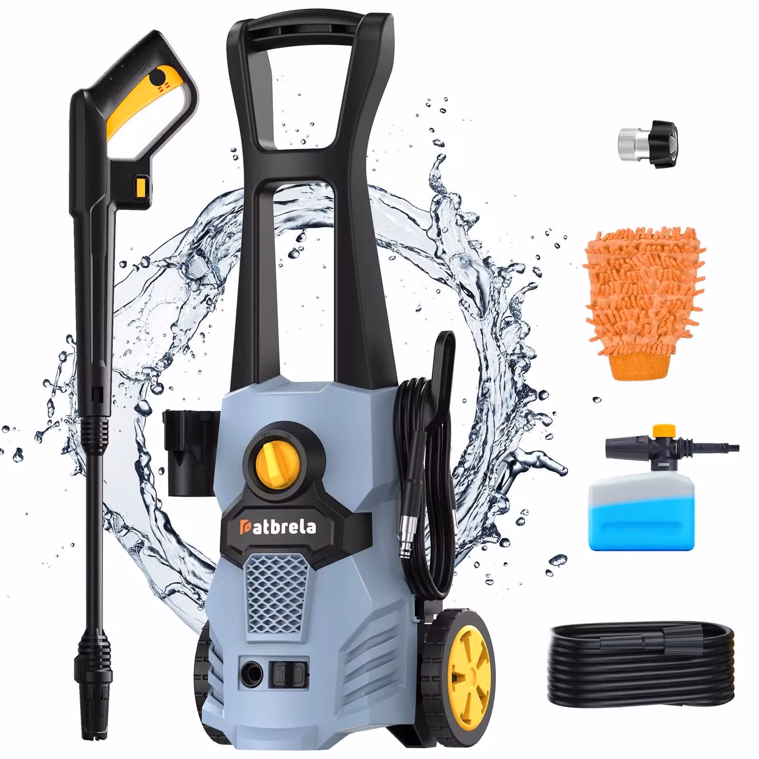 Idropulitrice - PW60, 1500 W - Elettrica - 4200 PSI - Angolo del getto regolabile - Portatile - Ideale per auto, vialetti e terrazze
