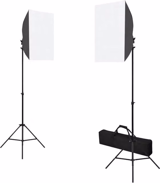 Kit per Studio Fotografico con Set Luci, Fondale e Riflettore 3067057