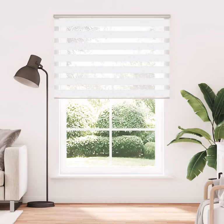 vidaXL Tenda a Rullo Zebra Larghezza Tessuto 155,9 cm Poliestere