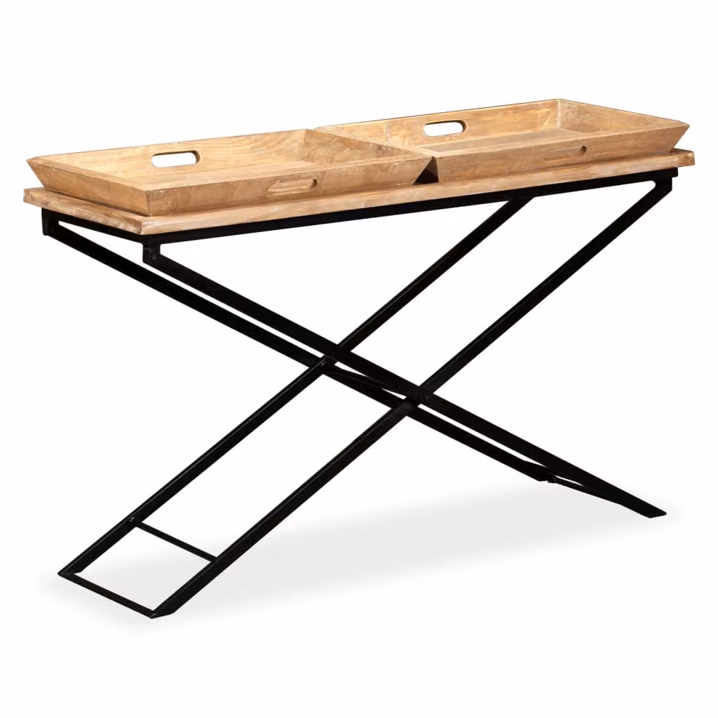 Maison Exclusive - Tavolino da salotto in legno massello di mango 130 x 40 x 80 cm