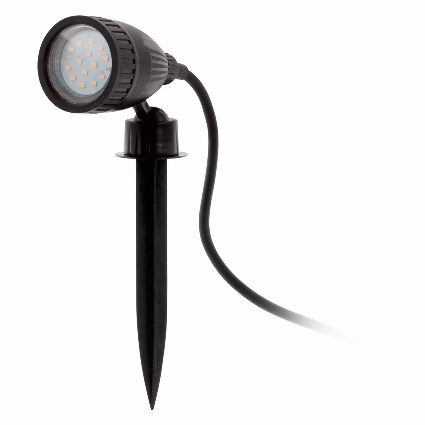 Puntale EGLO, PVC nero, cavo da 2 m, GU10, LED da 3 W, 240 lm, LF830, IP44, 1 pz.