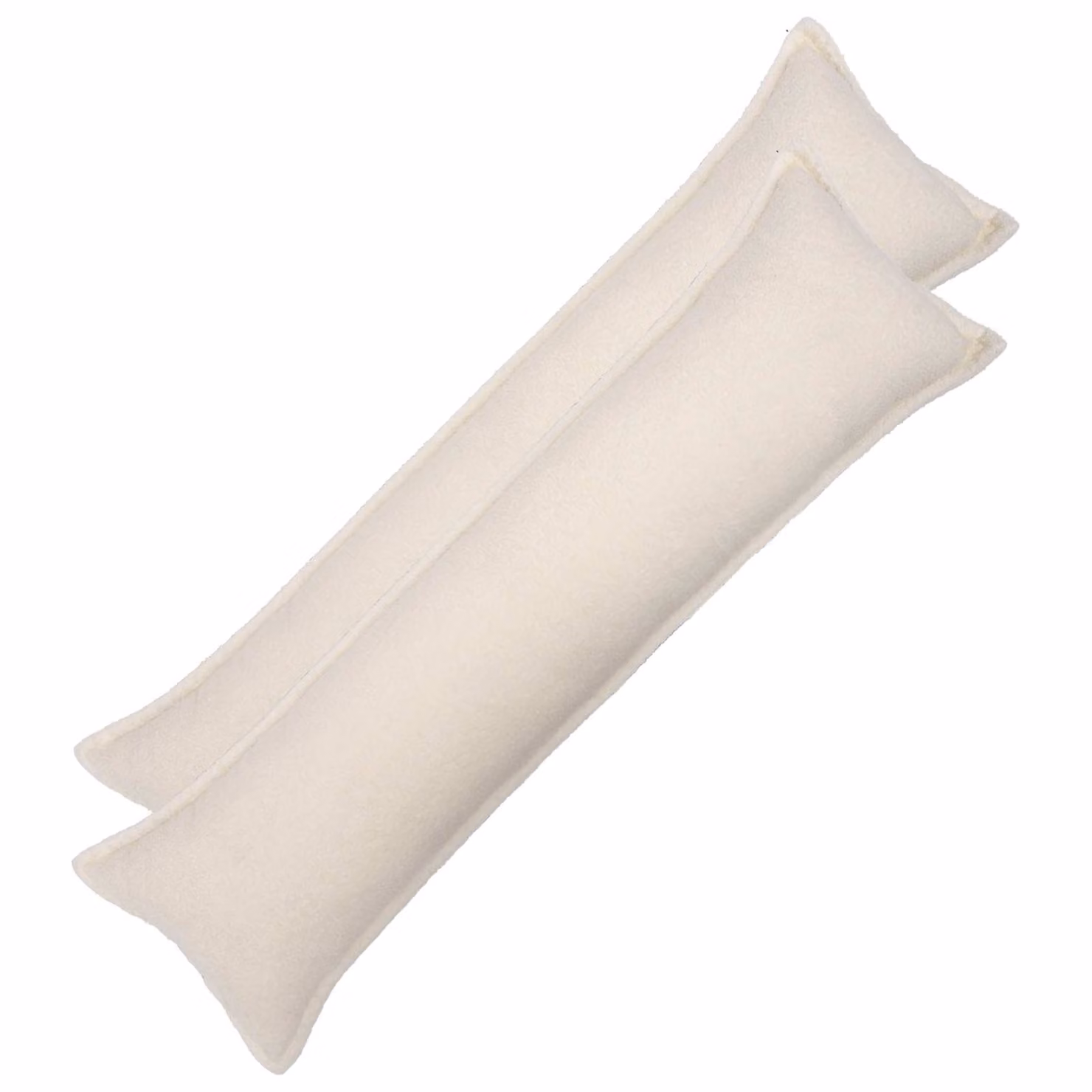 Set di 2 federe a rullo vidaXL HOUTEN in tessuto bouclé color beige, L 145 cm x P 40 cm x H 40 cm