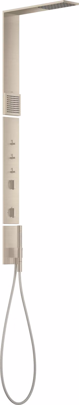 hansgrohe AXOR ShowerComposition Panneau de douche, avec thermostat, douche de tête 110/220, douchette dépaule, accessoires inclus, 12595820, 12595820