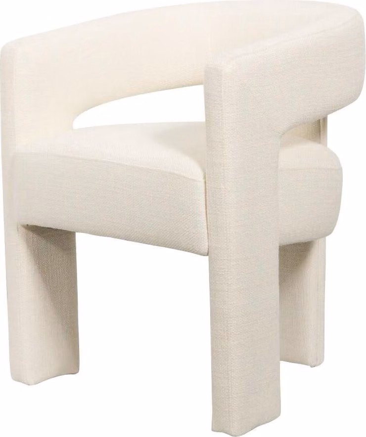 FURNLUX Sedia da pranzo Leith crema 62 cm / Colore principale: Beige / Dimensioni: 62 x 75 x 58 cm