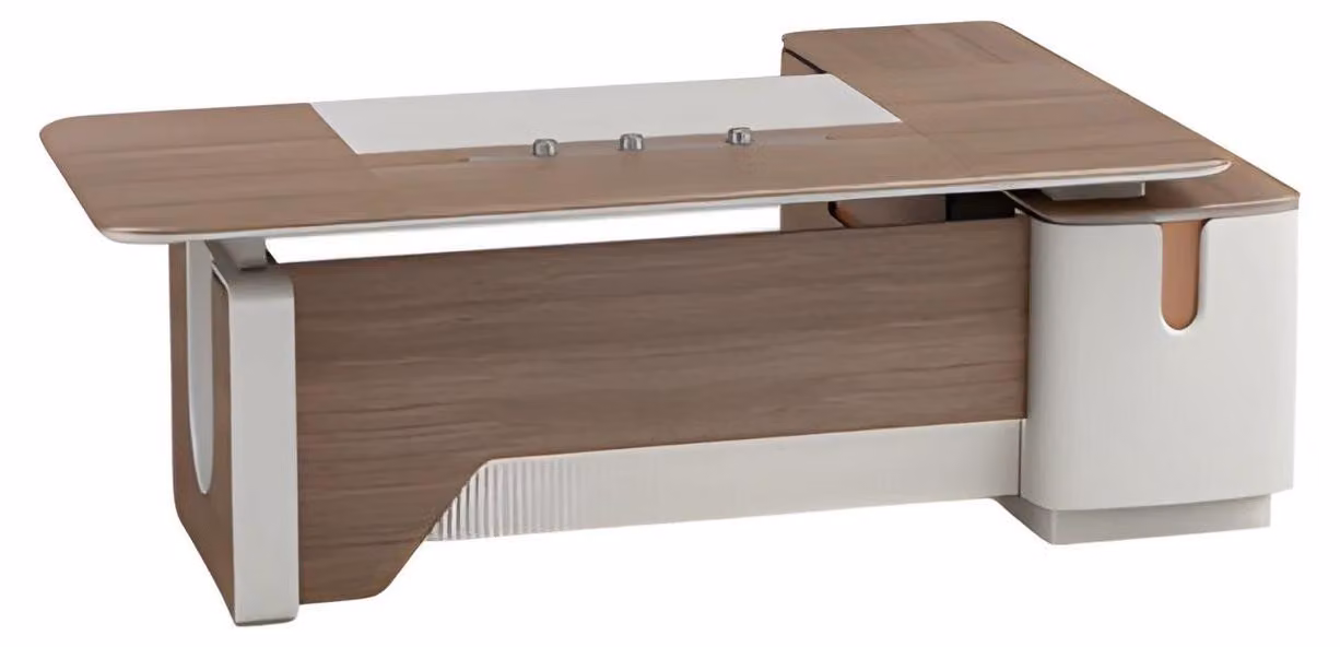 Büro modern Holz Arbeitszimmer futuristisch Office Eckschreibtisch