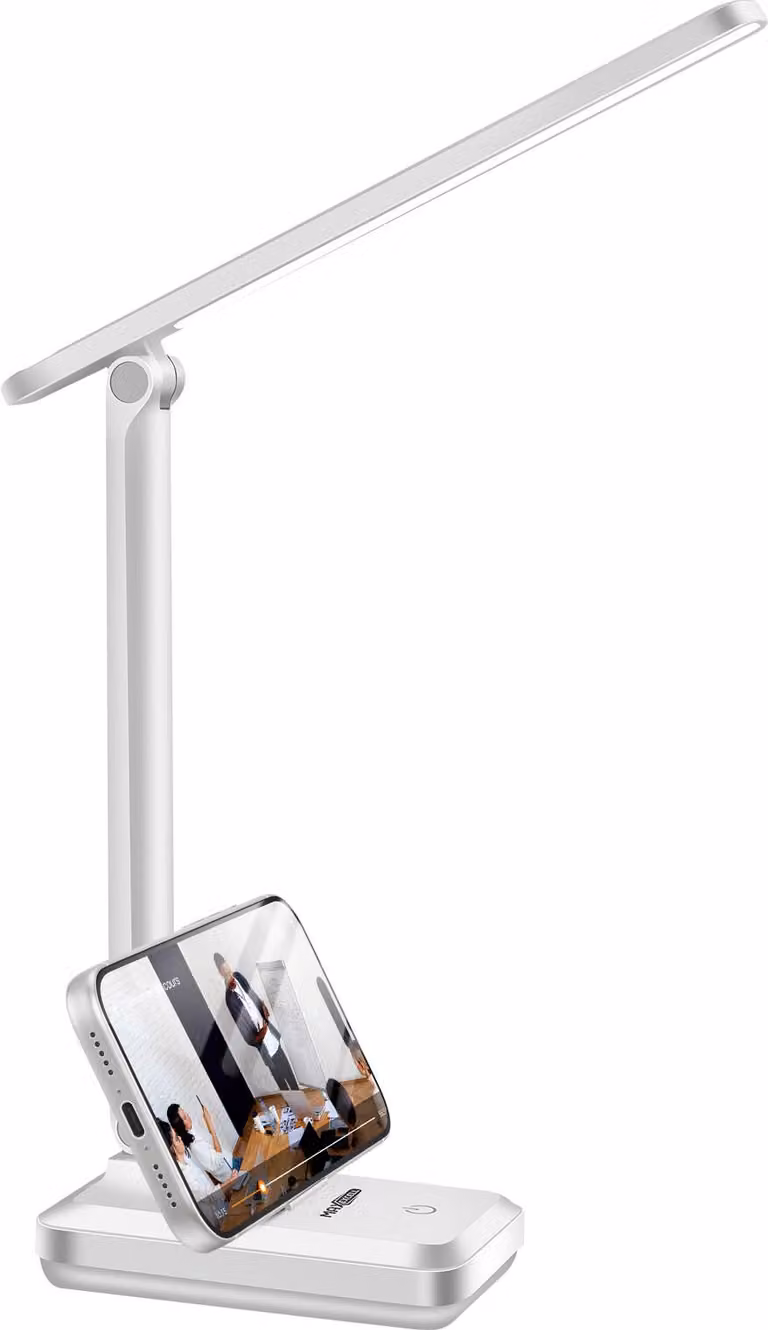 Max excell, lampada Lampada da tavolo a LED pieghevole, touch, senza fili, bianca