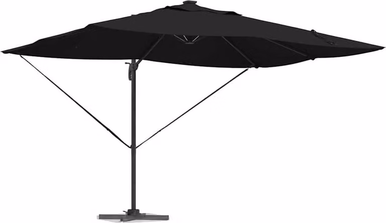 Ombrellone Nero 352 x 251 x 265 cm Poliestere e Alluminio