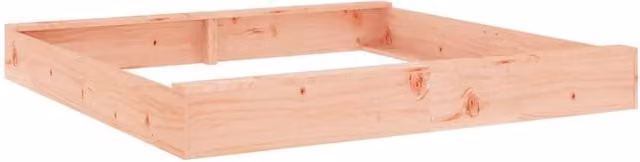Sabbiera per bambini da giardino in legno di abete Douglas marrone con sedute quadrate L: 160 cm, P: 160 cm, H: 20 cm