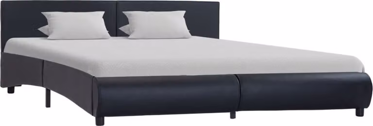 Giroletto con LED Nero in Pelle finta 180x200 cm