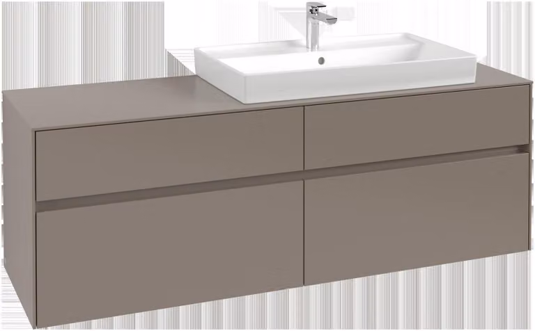 Villeroy & Boch Collaro Meuble sous-lavabo, 4 tiroirs, lavabo à droite, 1600x548x500mm, C02700AB, C02700AB