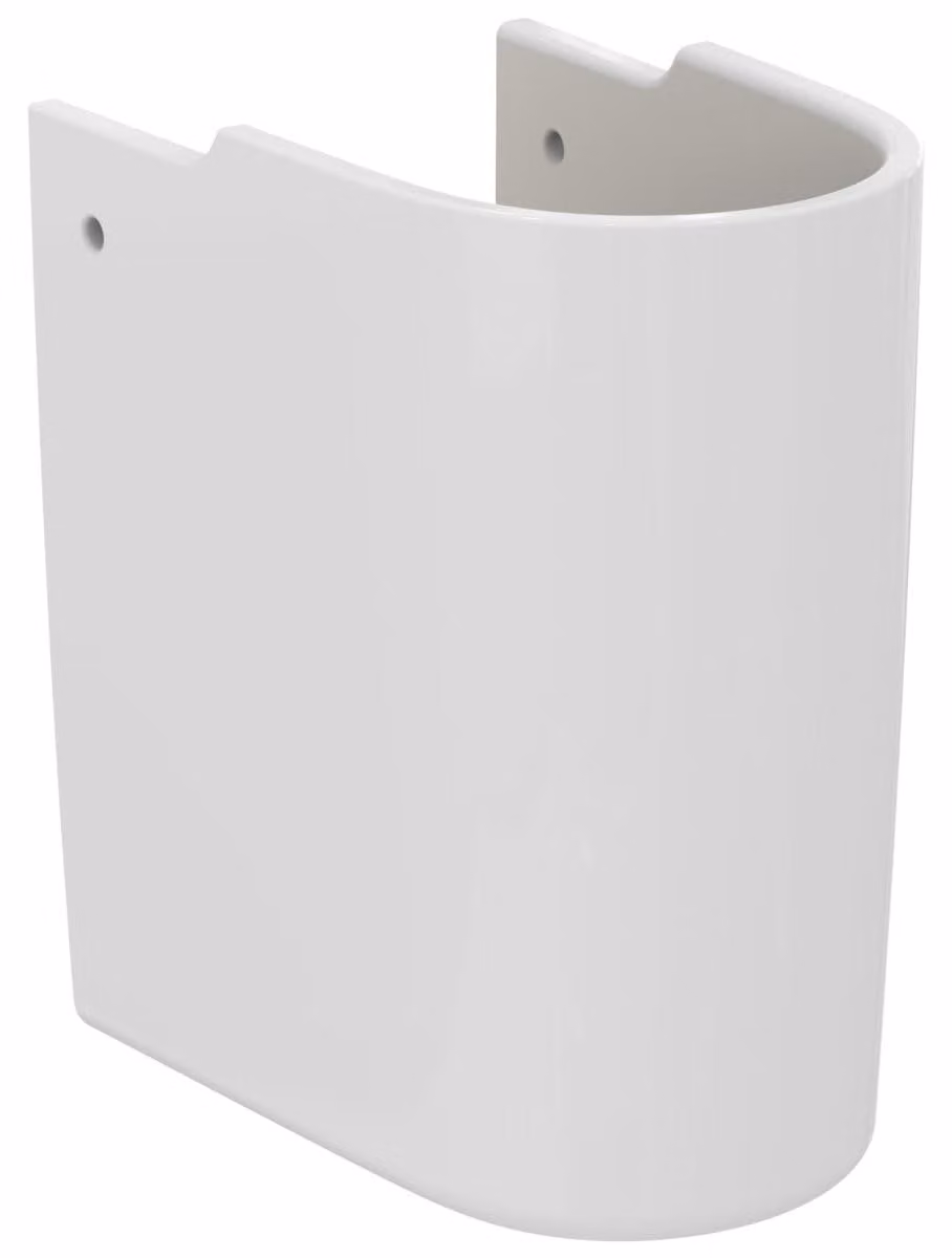 Colonna semicircolare per lavabo, in Vetroceramica, bianca, dimensioni 195x278x340 mm