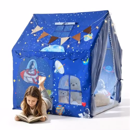 VEVOR Tenda da Gioco per Bambini con Struttura in PVC e Tappetino Imbottito