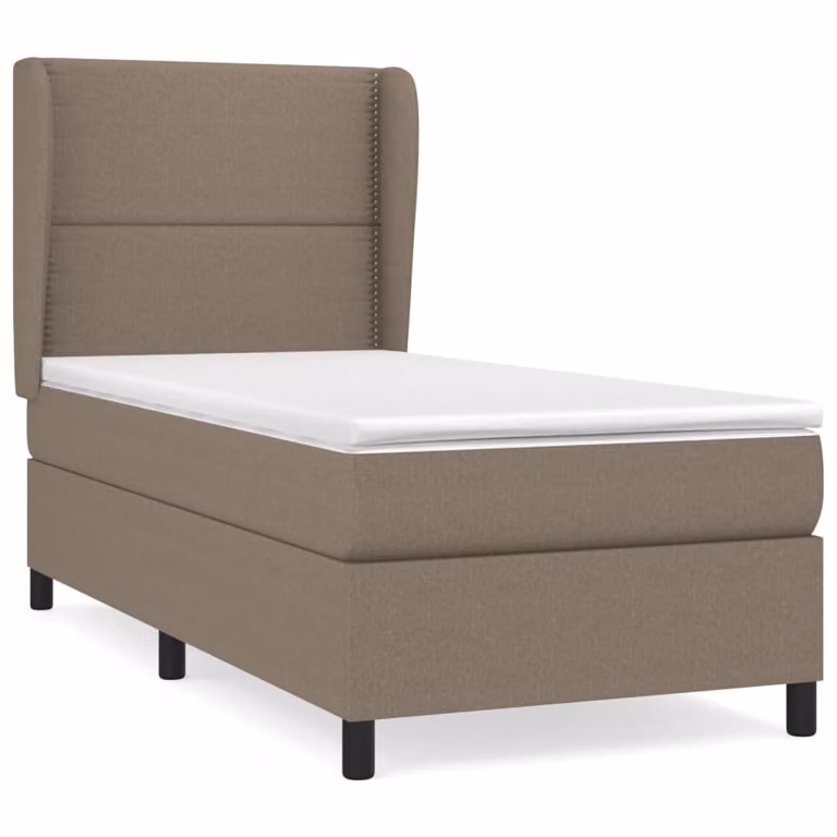 Giroletto a Molle con Materasso Tortora 90x200 cm inTessuto