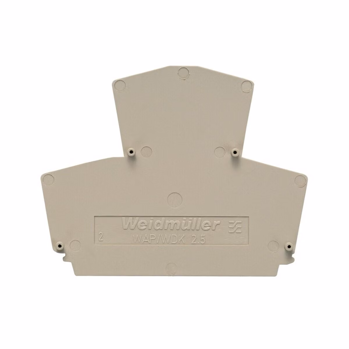 Piastra terminale 69x1,5x54,5mm - Piastra terminale/divisoria per morsettiera WAP WDK2.5