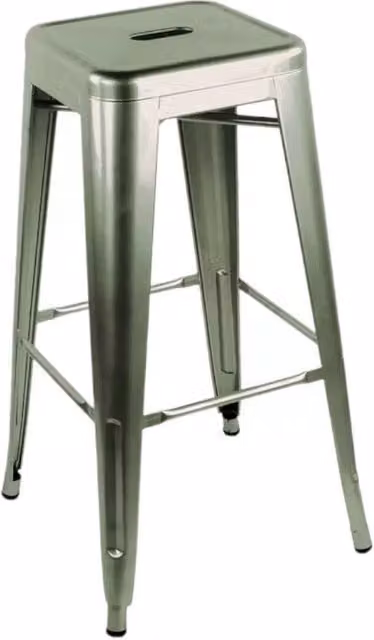 Set 4 sgabelli moderni metallo colore specchiato 43x43x77 - Mobili 2G
