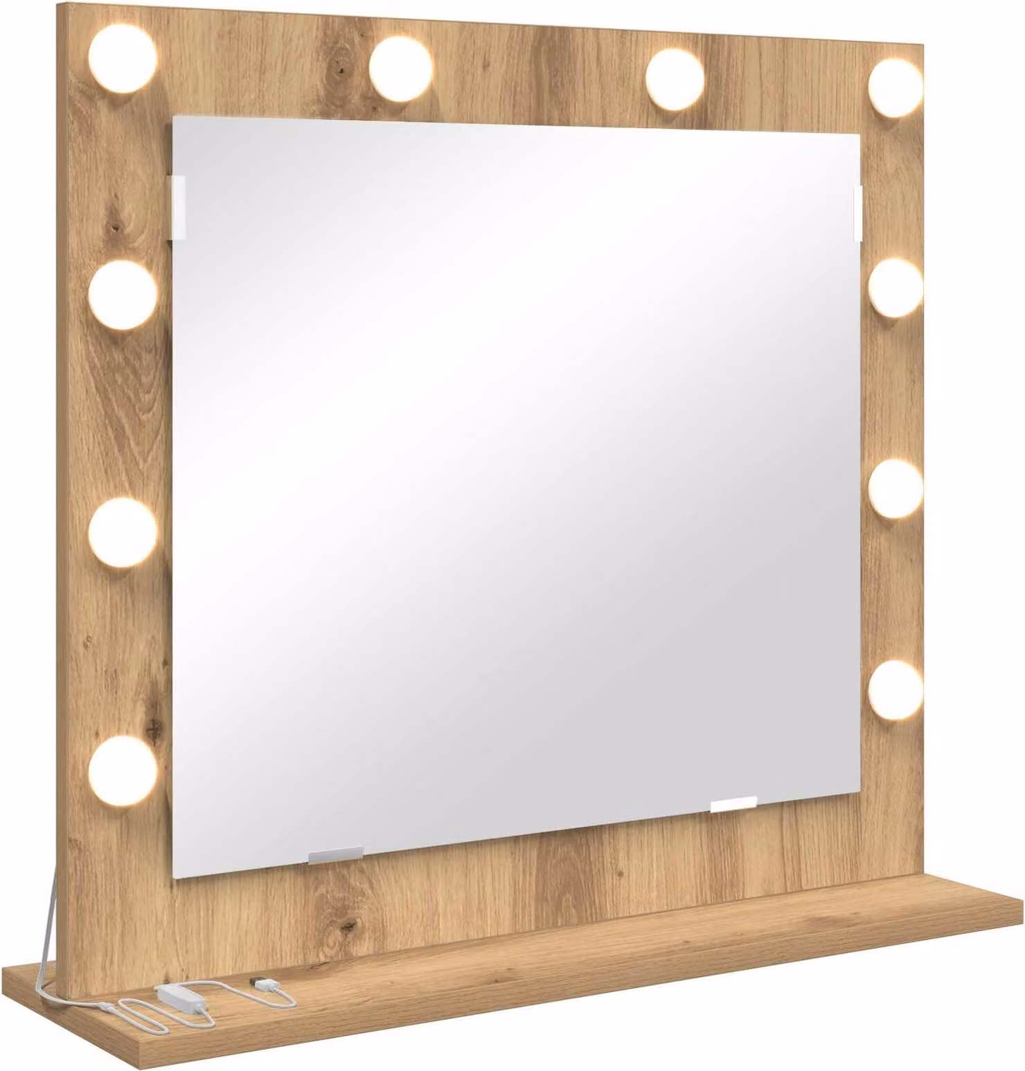 Specchio da Vanità Rettangolare Legno vecchio 60 x 55 x 18 cm