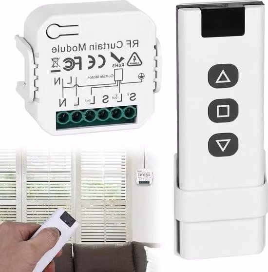 Kit di retrofit per il comando wireless delle tapparelle - interruttore intelligente per tende a lamelle - interruttore wireless 230 V - tapparelle, tende a lamelle, tende da sole - telecomando wireless.