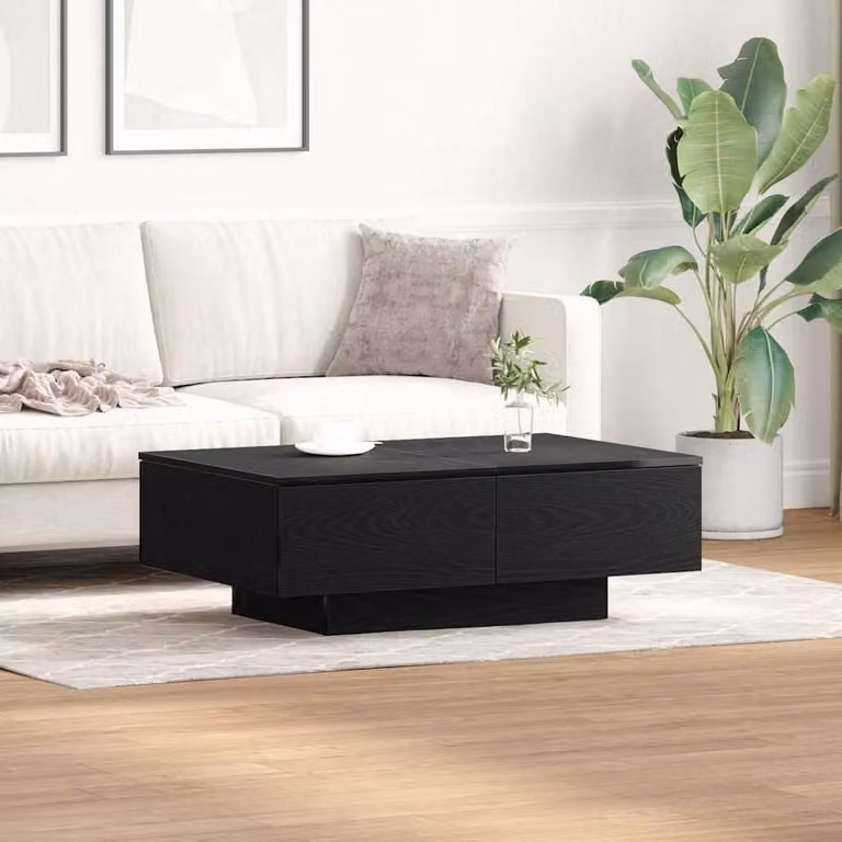 Maison Exclusive - Tavolino da salotto effetto rovere nero 90 x 60 x 31 cm Materiale ligneo