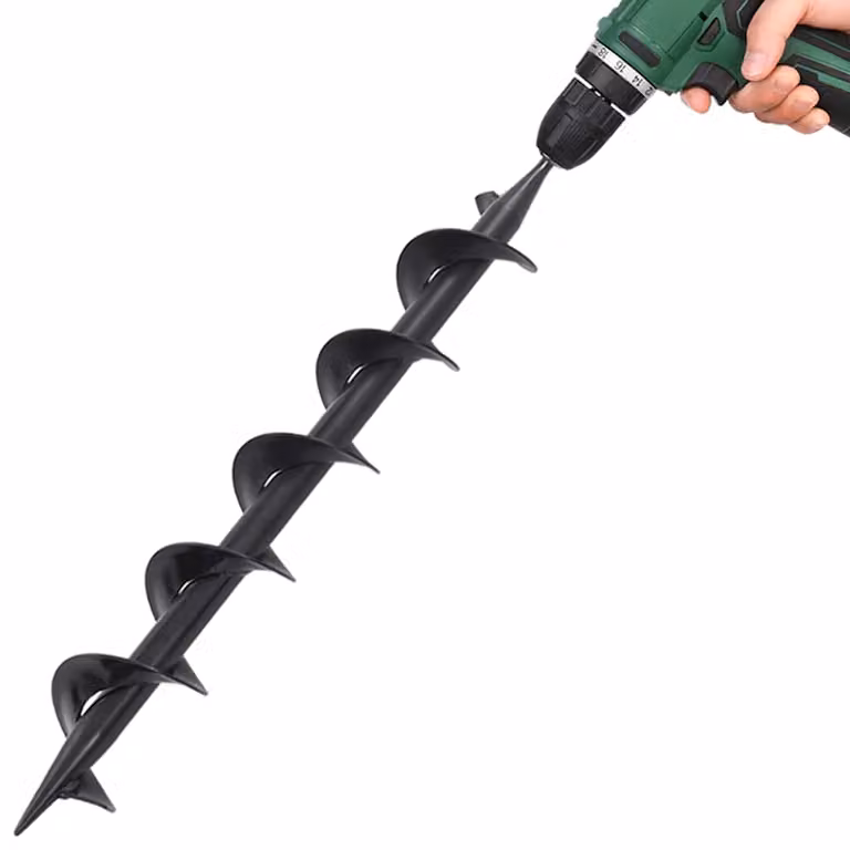 Punta a trivella per trapano vidaXL in acciaio inossidabile, L: 7,5 cm, H: 60 cm