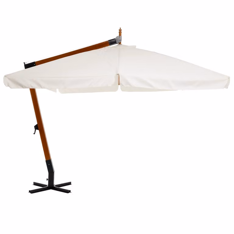 Ombrellone Rettangolare a Lampada Vestiamo Casa Giardino, Colore Beige/Bianco, L: 400 cm, P: 300 cm