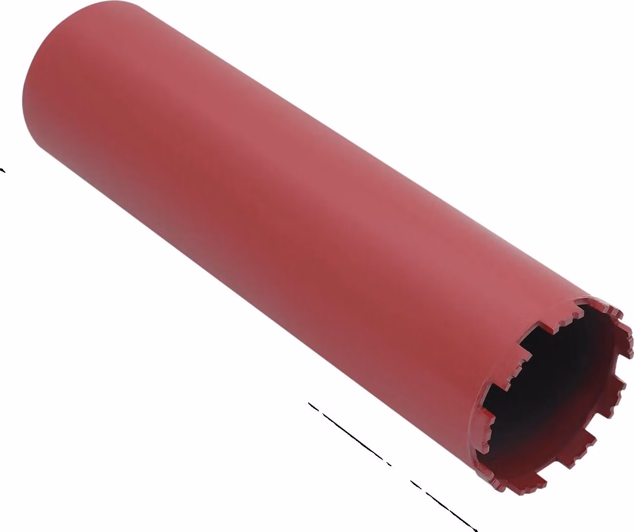 Trapano a nucleo, diametro 112 mm, struttura in acciaio resistente, colore rosso